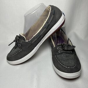 Keds Ortholite Women’s Size 8.5 Gray Loafer Laced Shoes Style WH53368